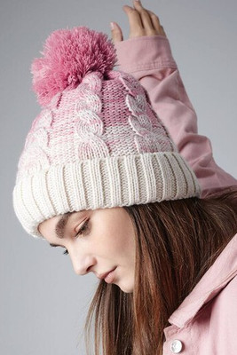 Beechfield BF459 - Luxuriöse Schattierte Beanie mit Kunstfellfutter