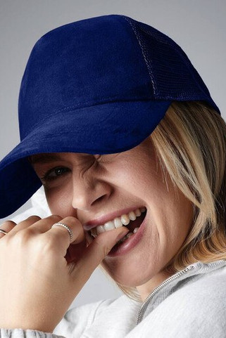 Beechfield BF643 - Stijlvolle Suède Mesh Zomerpet voor Heren