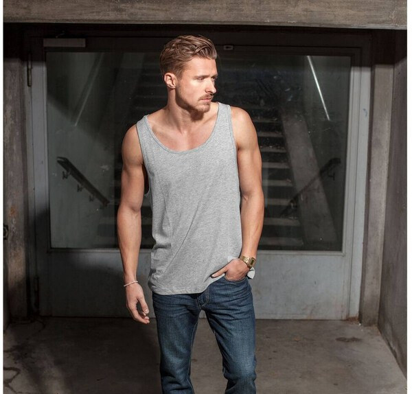 Build Your Brand BY003 - Sommerkomfort Langærmet Tanktop til Mænd