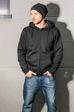 Build Your Brand BY012 - Felpa pesante con cappuccio e con zip