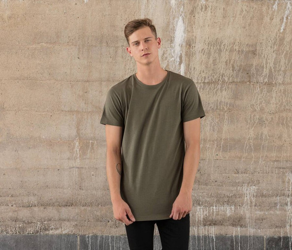 Build Your Brand BY028 - Komfortabel Langærmet T-shirt til Mænd