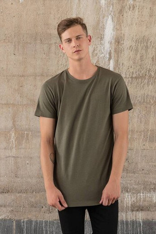 Build Your Brand BY028 - Mens Urban Longline Cotton T-Shirt