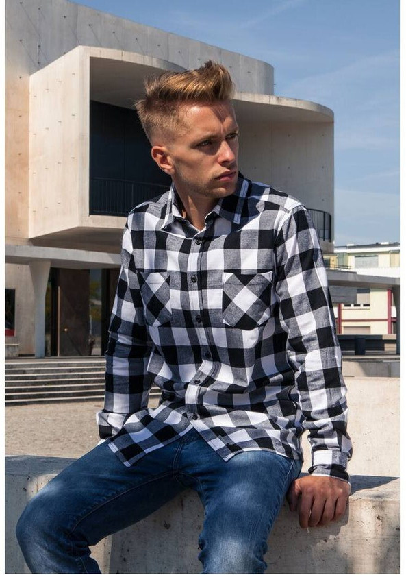 Build Your Brand BY031 - Classic Comfort Cotton Flannel Shirt with Chest Pockets