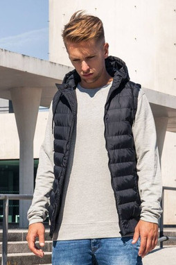 BUILD YOUR BRAND BY046 - Bodywarmer à capuche