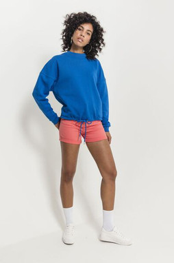 BUILD YOUR BRAND BY058 - Sweat femme oversize col rond