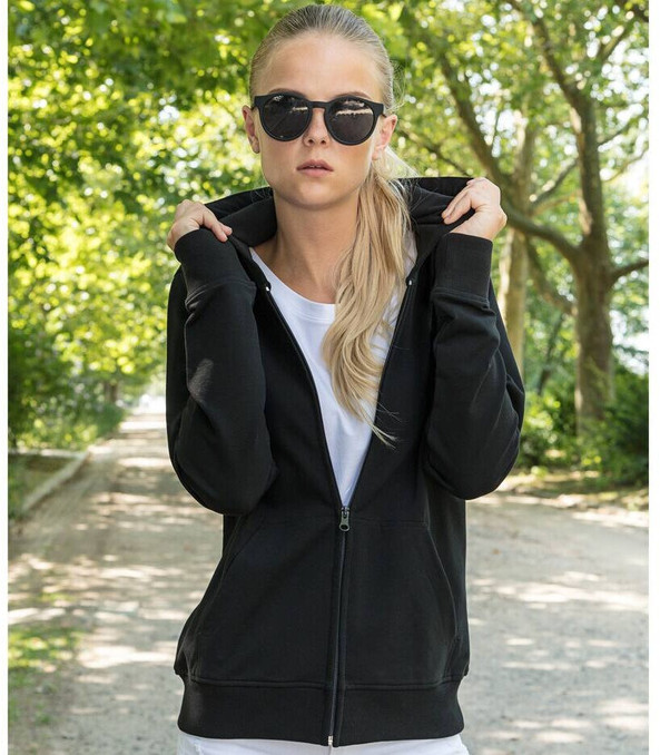 BUILD YOUR BRAND BY069 - Sweat zippé femme capuche
