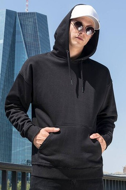 Build Your Brand BY074 - Stilren Oversize Herrtröja med Fleecefoder