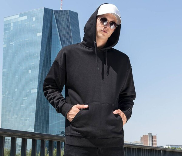 Build Your Brand BY074 - Men's Oversized Fleece Hoodie with Kangaroo Pocket