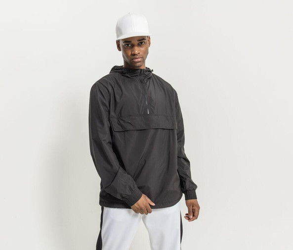 Build Your Brand BY096 - Men's Adjustable 1/4 Zip Hooded Jacket
