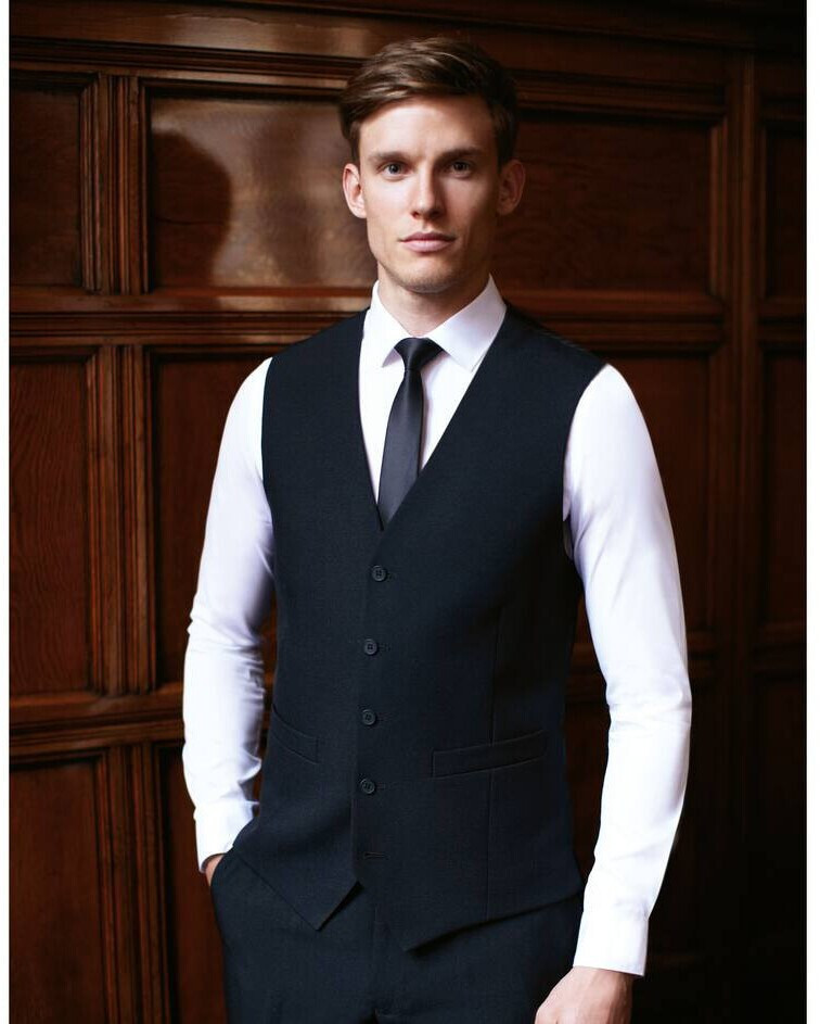 black vest mens dress Wreesh Suit Gothic Vest Medieval Court Jacquard Tuxedo Vests Vintage Slim Lining Waistcoat B, Men's, Size: XL This versatile vest is crafted for the modern gentleman D&k Black Vest Mens Suit