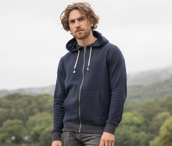 ECOLOGIE EA051 - Reißverschluss-Hoodie aus recycelter Baumwolle