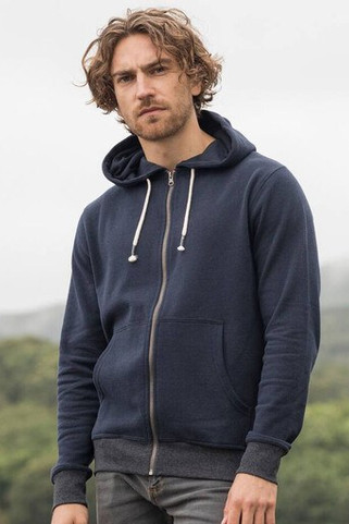 ECOLOGIE EA051 - Sweat capuche zippé en coton recyclé