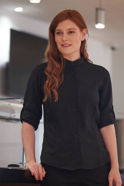 HENBURY HY593 - Chemise femme col mao