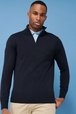Henbury HY729 - Maglione con zip sul collo