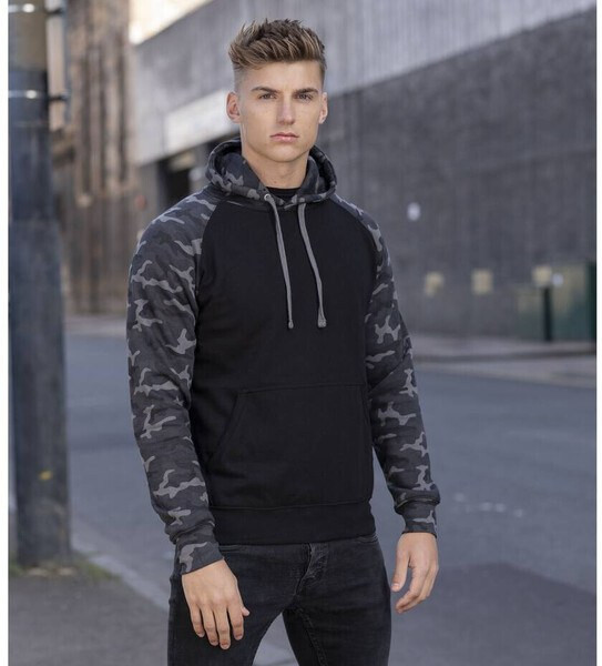 AWDIS JUST HOODS JH009 - Contrast Raglan Sleeve Baseball Hoodie