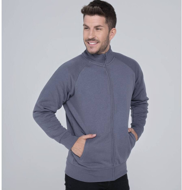 JHK JK296 - Unisex Classic Zip-Up Sweater with High Collar