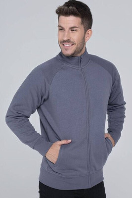 JHK JK296 - Sweat Unisexe à Grand Zip et Col Haut