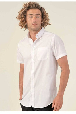 JHK JK611 - Elegant Men's Short Sleeve Poplin Shirt