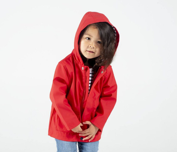 Larkwood LW035 - Larkwood Kinder Regenjacke mit Streifenfutter