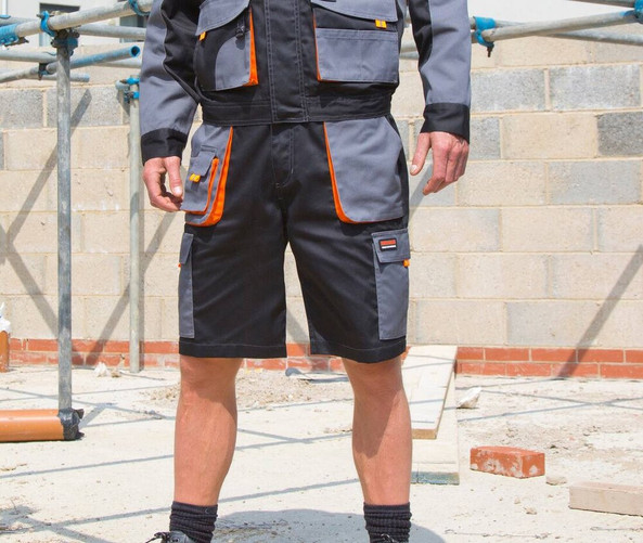 Result RS319 - Breathable Cargo Work Shorts with Reflective Pockets
