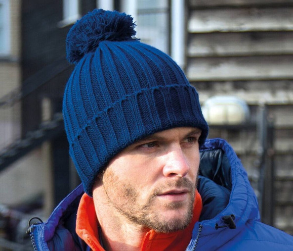 Result RS369 - Warme Cocooning Beanie met Pompom en Comfort