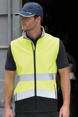 RESULT RS451 - Bodywarmer Softshell de travail haute visibilité