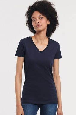 RUSSELL RU103F - Womens organic V-neck t-shirt