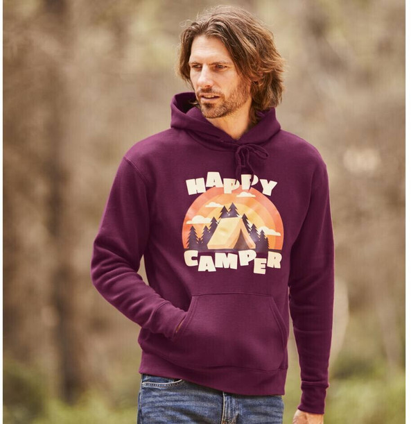 Fruit of the Loom SC2152 - Men's Lightweight Hooded Sweatshirt with Kangaroo Pocket