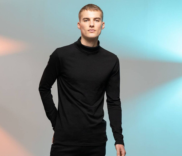 SF Men SF125 - SF Men's Premium Slim Fit Turtleneck Tee