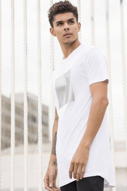 SF Men SF258 - Trendy Mens Extended Length Cotton Tee