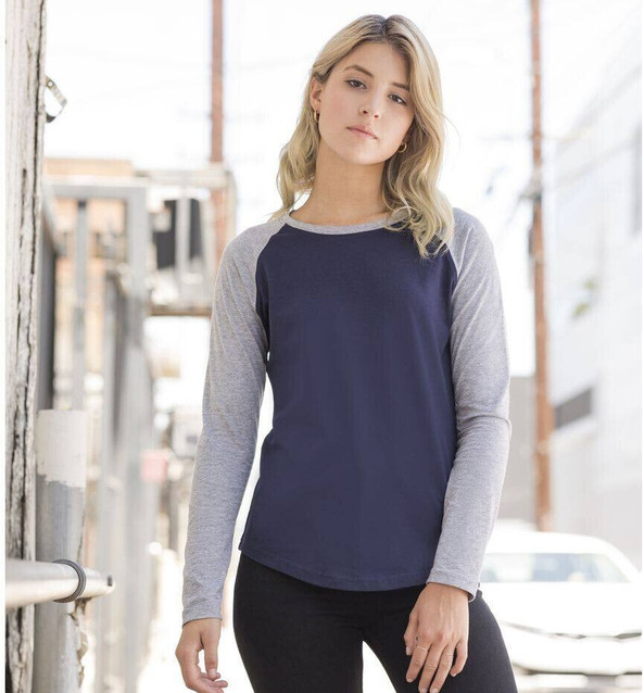 SF Women SK271 - Women's long-sleeved baseball T-shirt