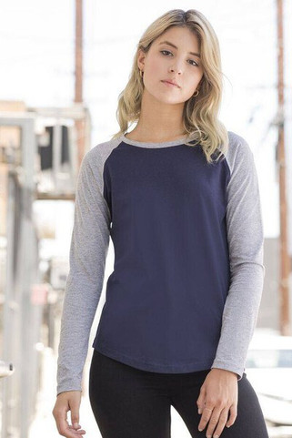 SF Women SK271 - Womens long-sleeved baseball T-shirt