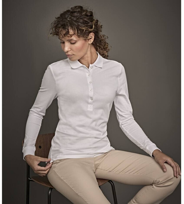 Tee Jays TJ146 - Womens luxury stretch long sleeve polo