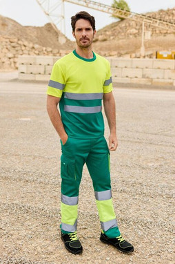 VELILLA V5506 - T-shirt tecnica bicolore alta visibilità