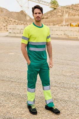 VELILLA V5506 - High visibility two-tone technical T-shirt