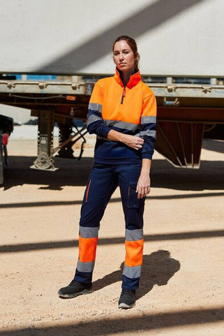 VELILLA V5701 - High visibility two-tone zipped sweatshirt