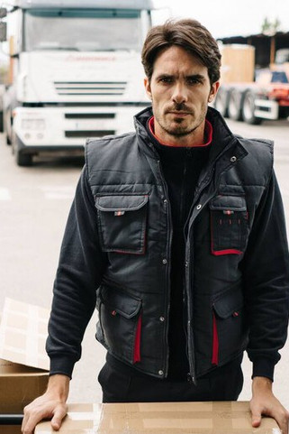 VELILLA V5902 - GILET MATELASSÉ BICOLORE MULTI-POCHES