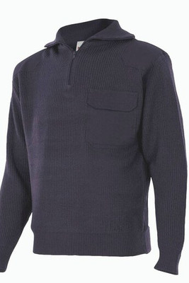 VELILLA VL101 - THICK PULLOVER WITH STAND-UP COLLAR