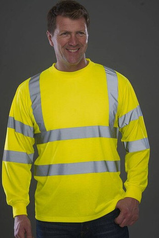 Yoko YK420 - Tricou cu mânecă lungă și vizibilitate ridicată