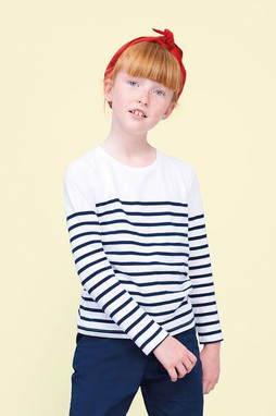 SOLS 03101 - Kinder Langarmshirt mit Streifenmuster aus Baumwolle