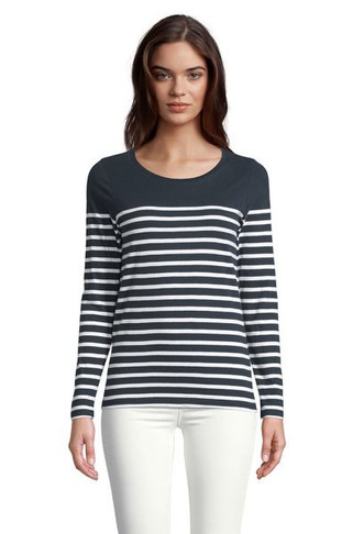 SOLS 03100 - Dámské Pruhované Tričko s Dlouhým Rukávem