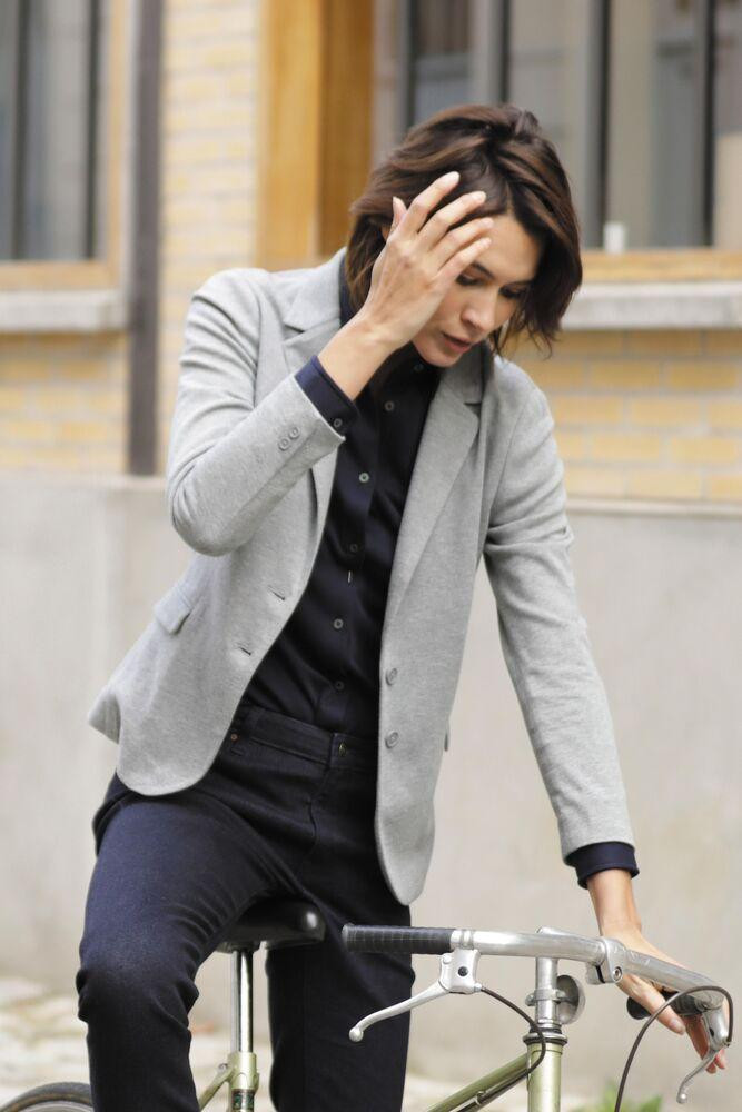 Blazer Donna Con Bottoni E Tasche - Elegante Per Ufficio E Tempo Libero, Maniche Lunghe, Aperto - Foto 9