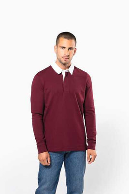 Kariban K213 - Kariban Herren Langarm Rugby Polo Shirt