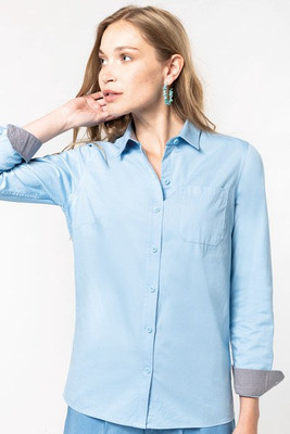 Kariban K585 - Women's long-sleeved Nevada cotton shirt