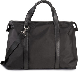Kimood KI0233 - Chic Black Travel Tote with Adjustable Straps