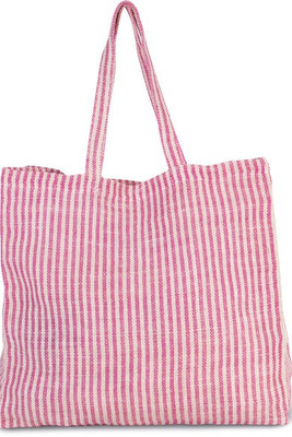 Kimood KI0236 - Shopping bag with stripes in juco