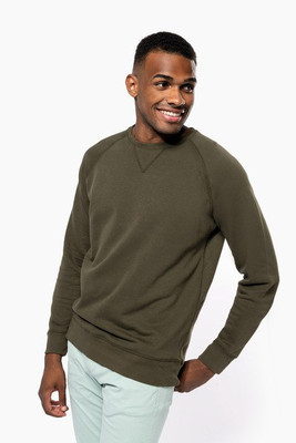 Kariban K480 - Men's organic round neck sweatshirt with raglan sleeves