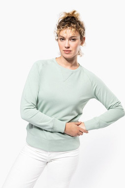Kariban K481 - Ladies’ organic cotton crew neck raglan sleeve sweatshirt