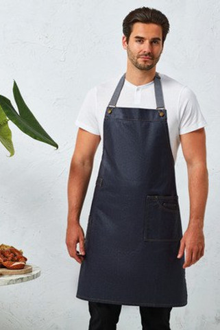 Premier PR134 - "Waxed effect" apron with "District" bib