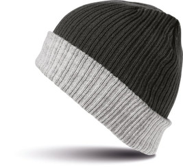 Result RC378X - Stylish Men's Two-Tone Braided Winter Beanie